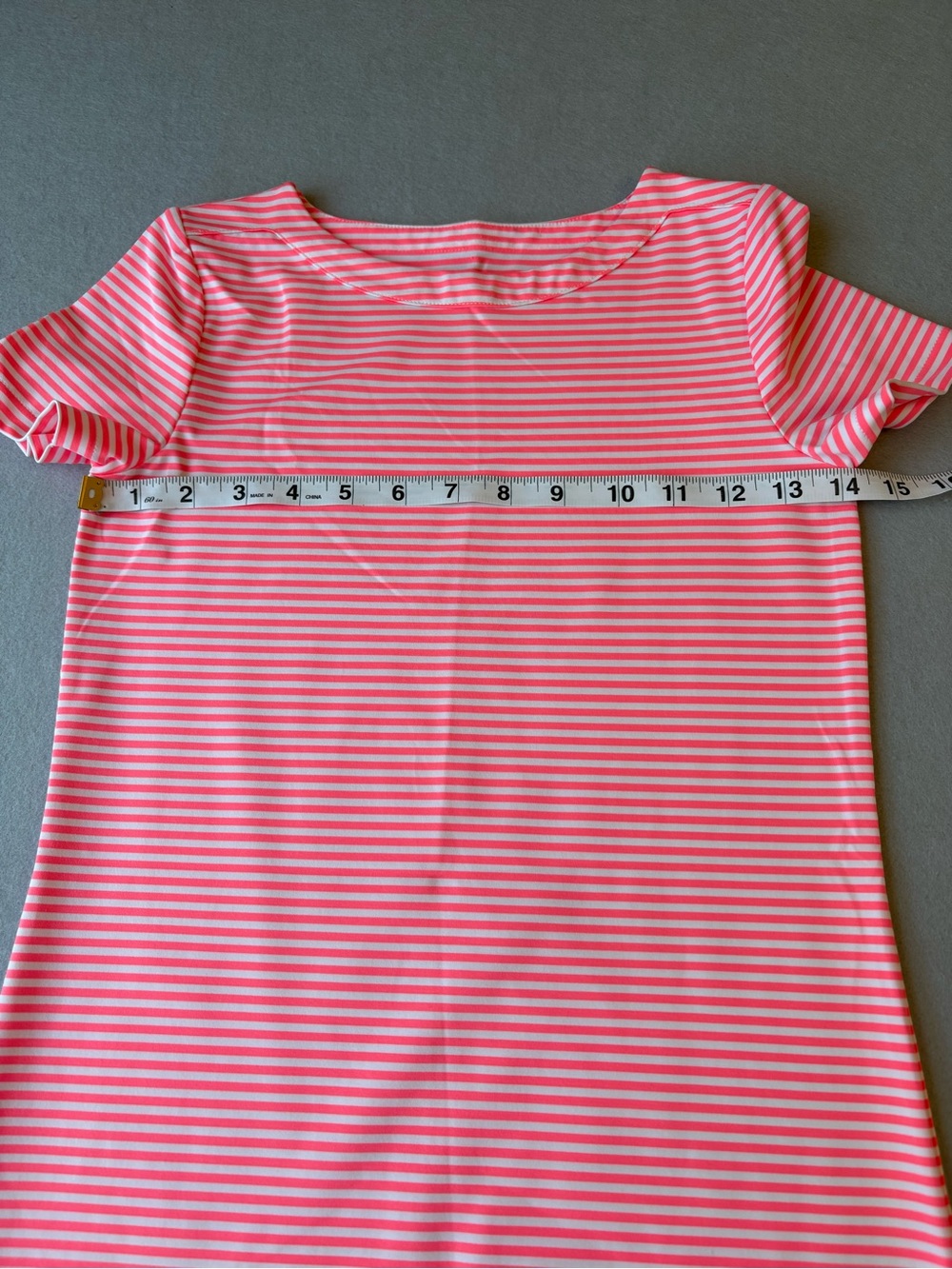Vineyard Vines Sankaty Pink & White Striped Short Sleeve Shift Dress M(10-12) - Picture 3 of 8